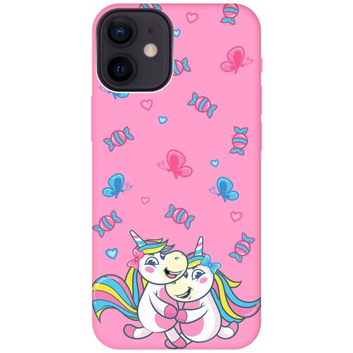 Силиконовый чехол на Apple iPhone 12 Mini / Эпл Айфон 12 мини с рисунком Unicorns and Candies Soft Touch розовый силиконовый чехол на apple iphone 12 mini эпл айфон 12 мини с рисунком unicorns and candies soft touch бирюзовый