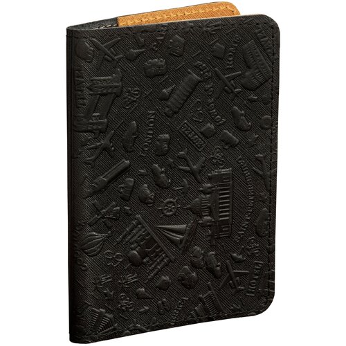 Обложка для паспорта Golden Fleeceland, черный обложка для паспорта черная кожаная птица