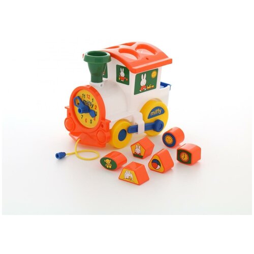 Полесье Логиский паровозик Миффи с 6 кубиками №2 64257 с 1 года