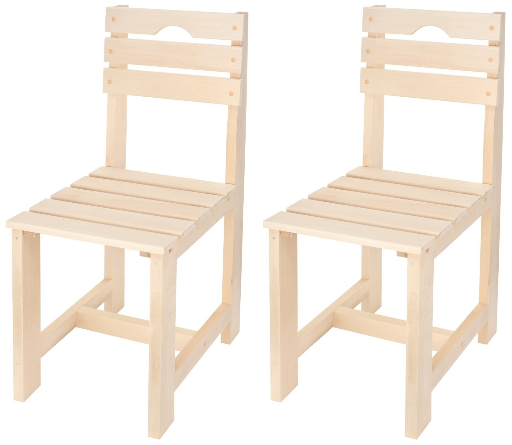Комплект стульев обеденных (2шт) пара KETT-UP ECO HOLIDAY, 3 планки, KU327.1П, деревянный - фотография № 1