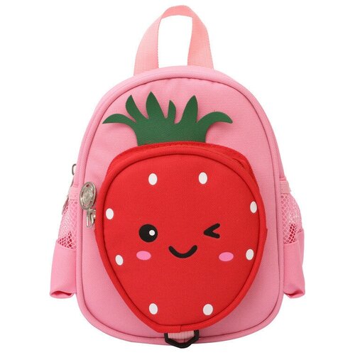 Детский рюкзак для девочки дошкольный в садик, Клубничка ; рюкзак для дошкольника; детский рюкзак для малышей в садик