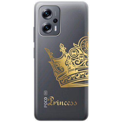 Силиконовый чехол с принтом True Princess для Poco X4 GT / Xiaomi Redmi Note 11T Pro / 11T Pro+ / Поко Х4 ГТ / Сяоми Редми Ноут 11Т / 11Т Про+ чехол книжка на poco x4 gt xiaomi redmi note 11t pro 11t pro поко х4 гт сяоми редми ноут 11т 11т про с 3d принтом charming line бордовый