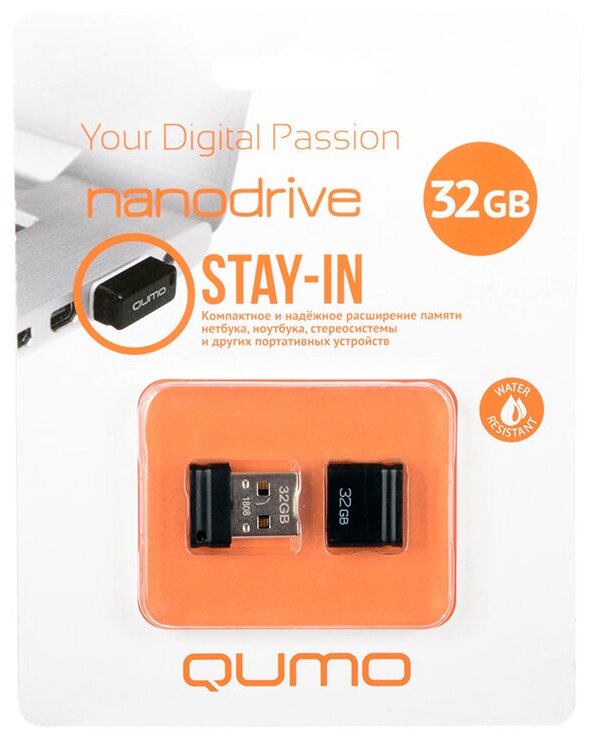 Флешка Qumo nanoDrive 32 ГБ, черный - фотография № 19