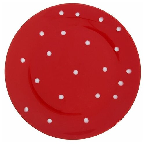 Тарелка обеденная Доляна «Красный горох», d=27 см
