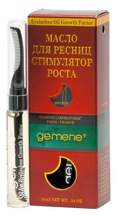 Gemene Масло для ресниц Стимулятор Роста, 10 мл, белый