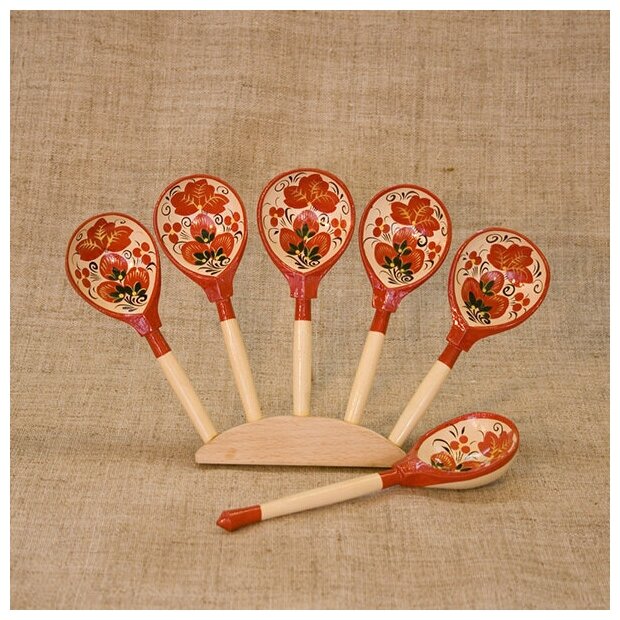 MS-K1-LZ-08 Ложки веерные, пятерка, 1 категория, Мастерская Сереброва