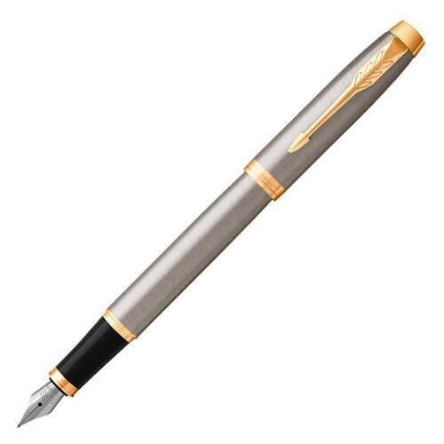 parker перьевая ручка im metal premium f322 1931688 1 шт Ручка перьевая IM Brushed Metal GT/F в подарочной упаковке/S0856230