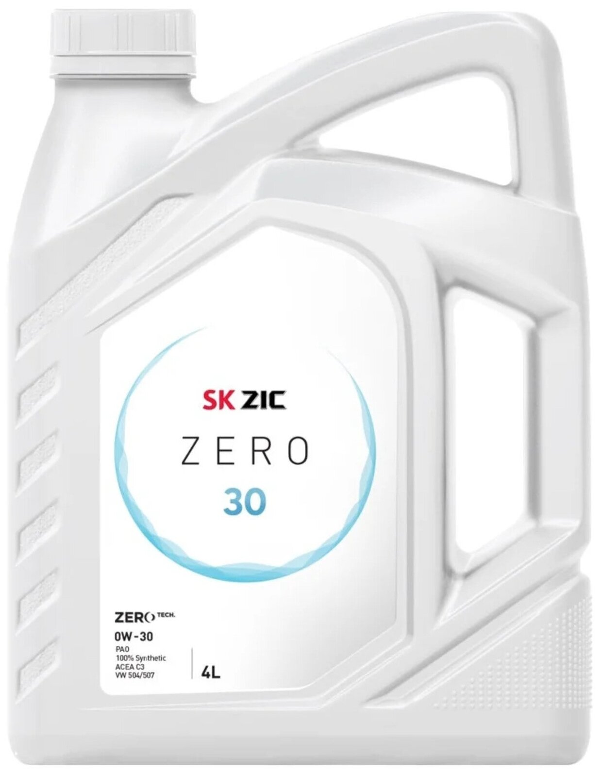Синтетическое моторное масло ZIC Zero 0W-30, 4 л