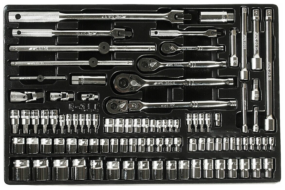 Набор инструментов для тележки инструментальной JTC-3931 (3-я секция) 94 предмета JTC-39313