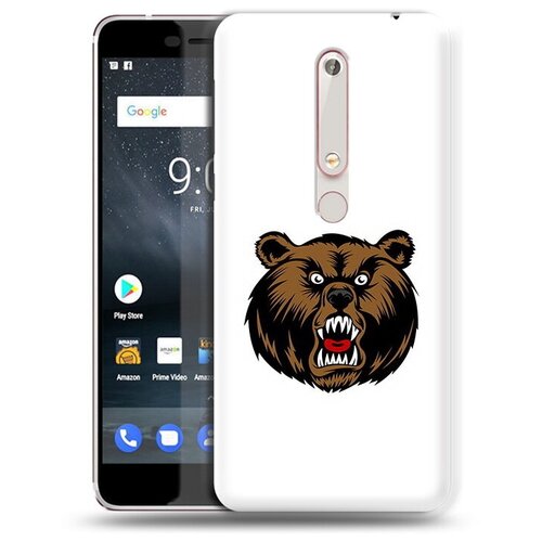 Чехол задняя-панель-накладка-бампер MyPads бурый для Nokia 6 (2018)/Nokia 6.1 противоударный чехол задняя панель накладка бампер mypads рожок для nokia 6 2018 nokia 6 1 противоударный