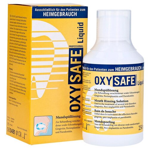 Купить Ополаскиватель Oxysafe Liquid Mouthwash, 250 мл, Miradent, Полоскание и уход за полостью рта