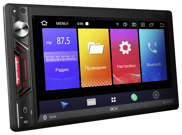 2DIN USB-магнитола ACV AD-6910 на Android 9.0