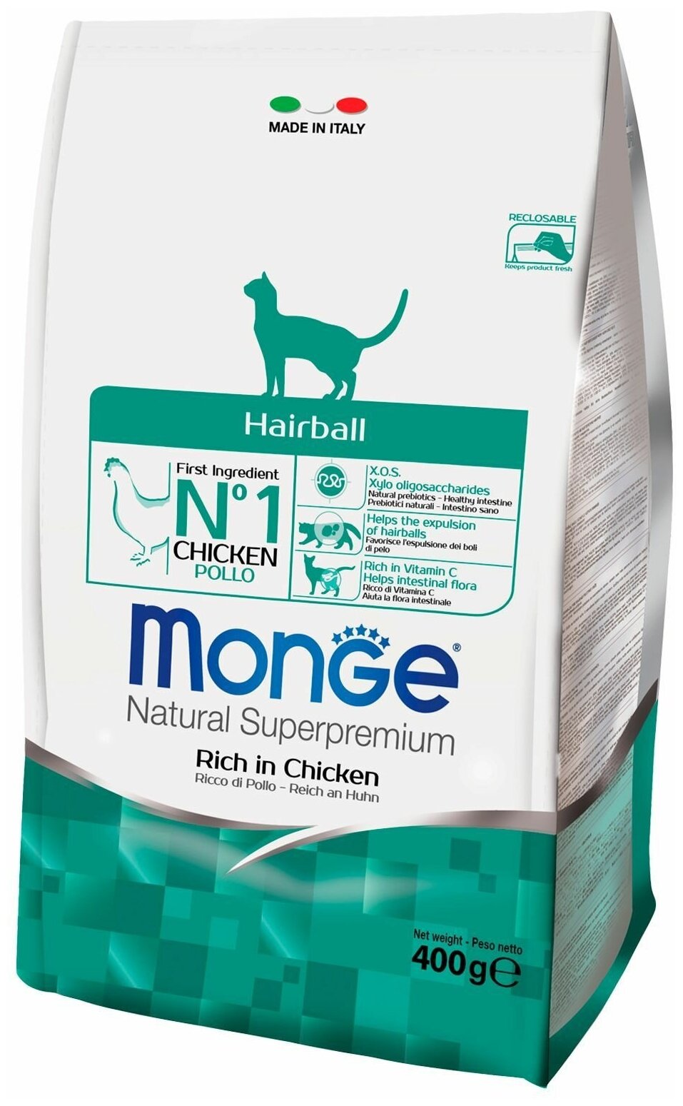 Сухой корм Monge Cat Hairball для кошек для выведения комков шерсти - 400 г - фотография № 3