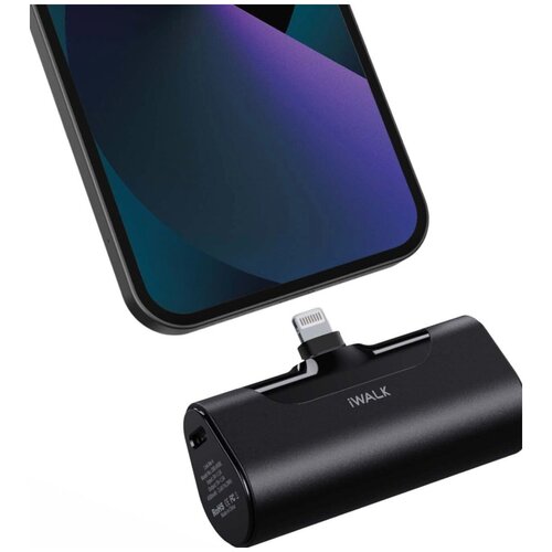 Портативный внешний аккумулятор Power Bank для iPhone iWALK 4500 mAh mini повербанк для Айфона пауэрбанк павербанк повер банк power bank синий 259000₽