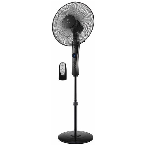 Вентилятор напольный LEX LXFC 8341 Черный Электронный Пульт ДУ 50 ВТ 339000₽