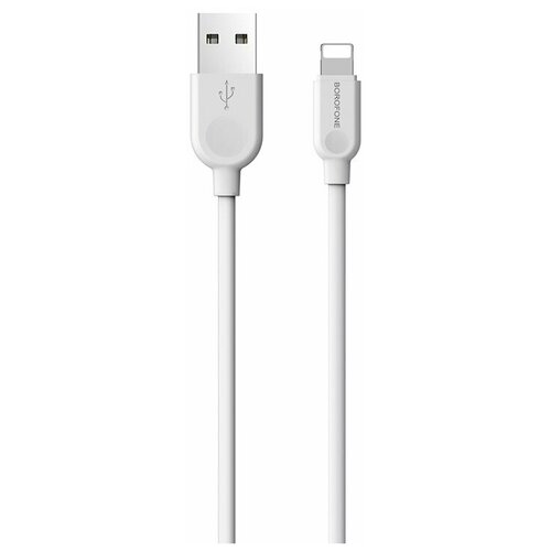 Кабель USB iPhone Lightning Borofone BX14 (1 метр) <белый> дата кабель borofone bx14 usb lightning белый 89971
