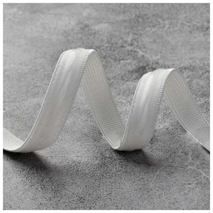 Резинка с силиконом, 10 мм, 10 ± 1 м, цвет белый