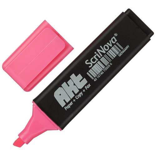 Маркер текстовыделитель ScriNova Akt розовый 1-5 мм
