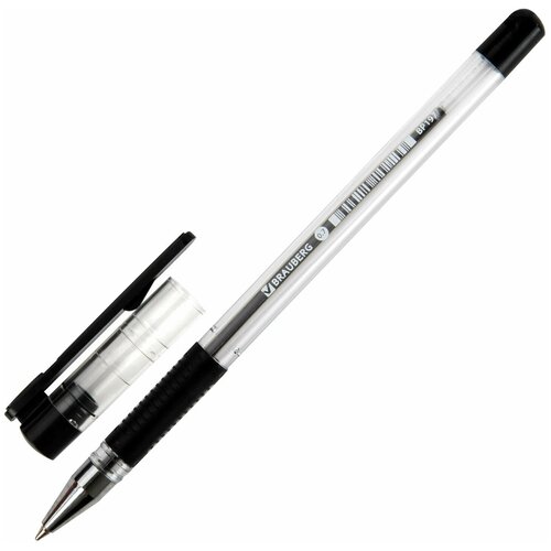 Ручка шариковая с грипом BRAUBERG X - Writer, черная, узел 0,7 мм, линия письма 0,35 мм, 50 шт.