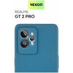 BROSCORP/ Чехол -бампер на Realme GT 2 Pro (Реалми Джи Ти 2 Про, Реалми ГТ 2 Про). Защита блока камер, тонкий, матовое SOFT-TOUCH покрытие, сиреневый - изображение