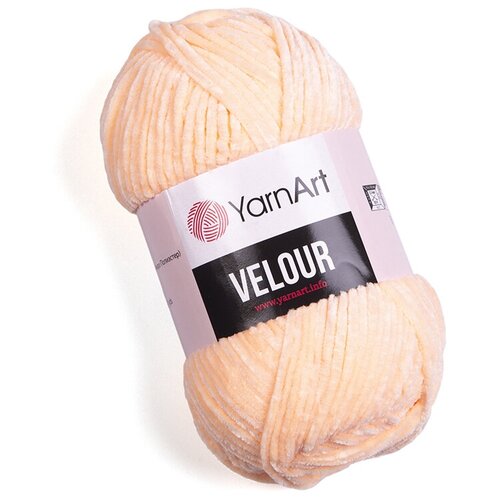 фото Пряжа "velour" 100% микрополиэстер 170м/100г (863 персик) yarnart