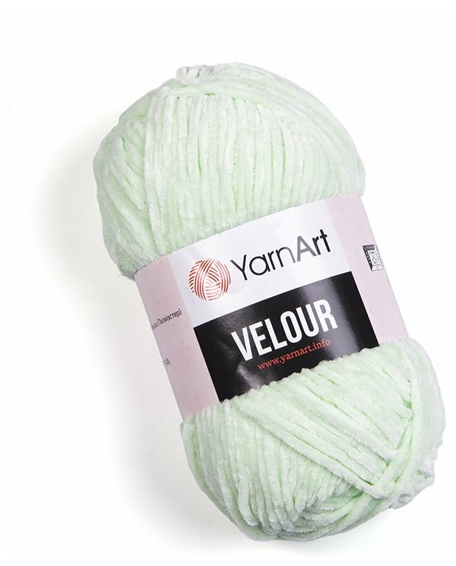 Пряжа YarnArt Velour мята (845), 100%микрополиэстер, 170м, 100г, 3шт