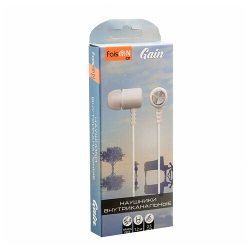 Наушники внутриканальные FaisON Q1 12m 35 jack белый 32000₽