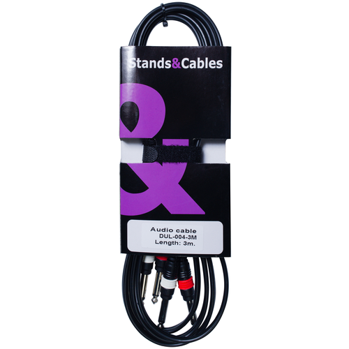 Инструментальный кабель STANDS & CABLES DUL-004-3 кабель инструментальный xline cables rinst jack jack 03 mono 2xjack 6 35 mm 3 м