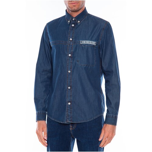 фото Рубашка для мужчин, bikkembergs, модель: cc12080t323a235b, цвет: синий, размер: 40