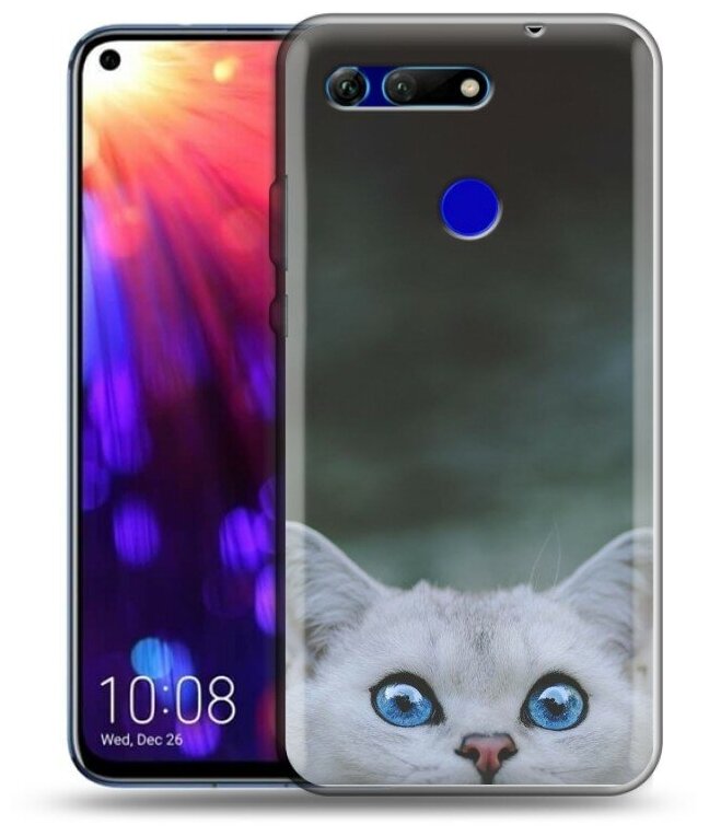 Дизайнерский силиконовый чехол для Хонор Вью 20 / Huawei Honor View 20 Кот