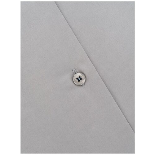 фото Рубашка мужская длинный рукав greg 320/111/076/1p_gb, прямой силуэт / сlassic fit, цвет серый, рост 174-184, размер ворота 42