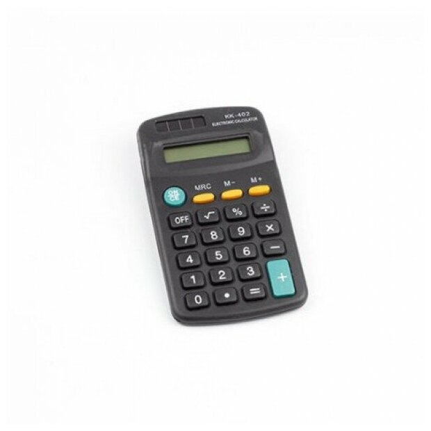 Калькулятор KK-402, 8 разрядов, 115*66*5, черный AL6329