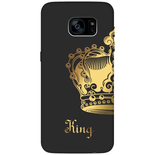 Матовый чехол True King для Samsung Galaxy S7 Edge / Самсунг С7 Эдж с 3D эффектом черный силиконовый чехол на samsung galaxy s7 edge самсунг с7 эдж прозрачный