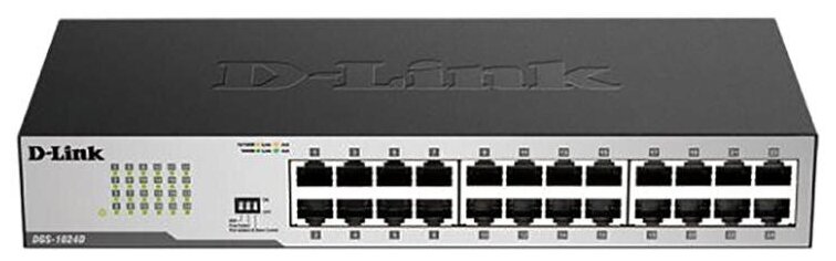 Неуправляемый коммутатор D-Link DGS-1024DI2A с 24 портами 101001000Base-T
