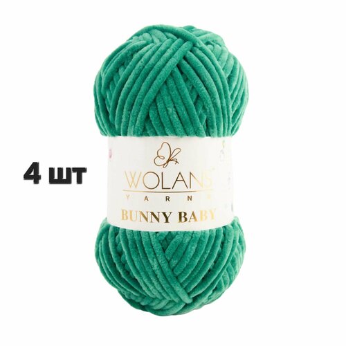 Пряжа Wolans Bunny Baby Изумруд (26) 4 мотка 100 г/120 м (100% микрополиэстер) воланс банни беби