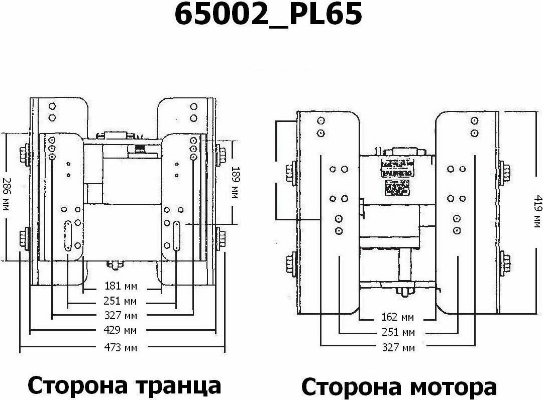 Подъёмник мотора гидравлический 50-300 л. с. вертикальный, скоростной (Power-Lift) с указателем 65301_PL65
