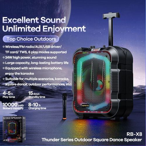 Портативная караоке-колонка с микрофоном Remax RB-X8 599000₽