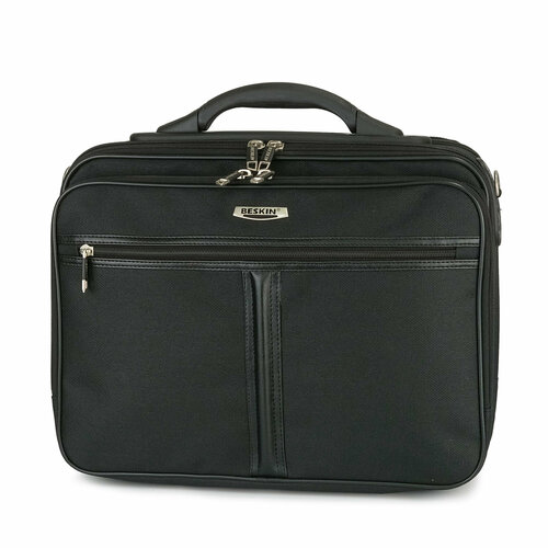 Сумка мессенджер Beskin, фактура зернистая, черный