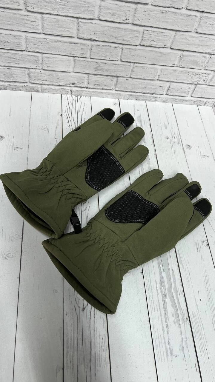 Тактические перчатки softshell олива — фото 1