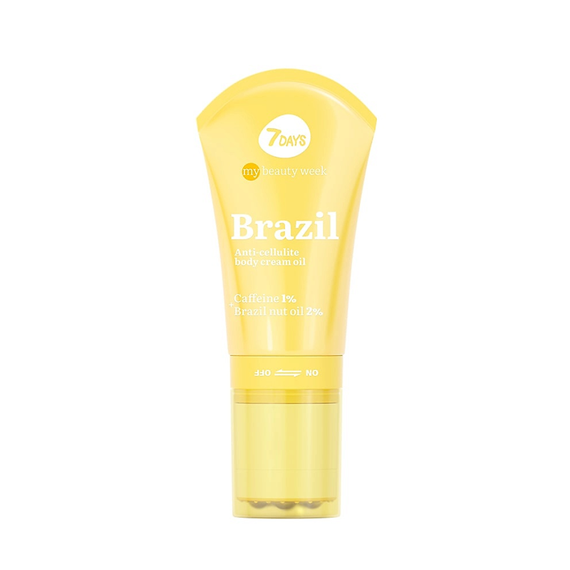 Крем-масло для тела 7Days My Beauty Week Brazil антицеллюлитное, c роликом 130 г 7 Days - фото №1