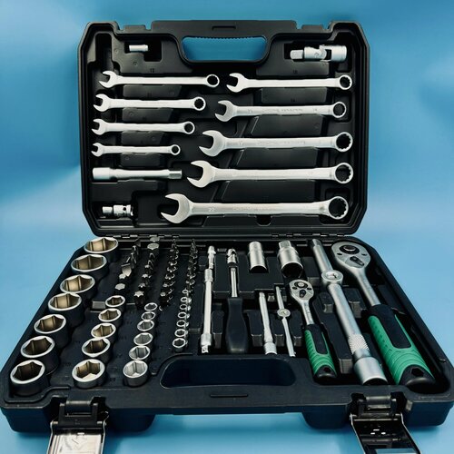Изображение товара Набор инструментов 82 предмета в защитном кейсе профессиональный для автомобиля дома дачи гаража