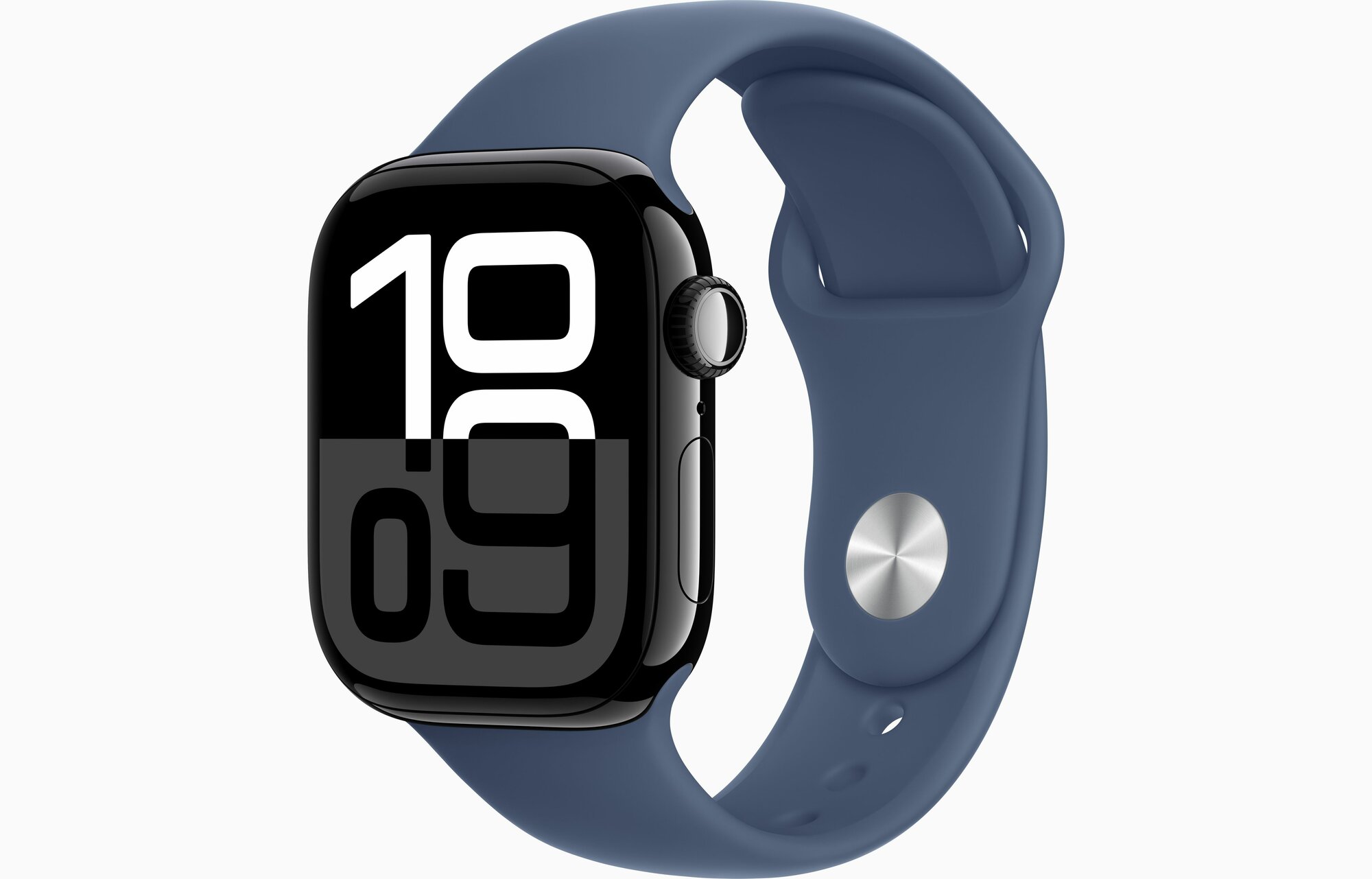 Умные часы Apple Watch Series 10 46 мм Aluminium Case, GPS, Jet Black, Sport Band, Denim, S/M