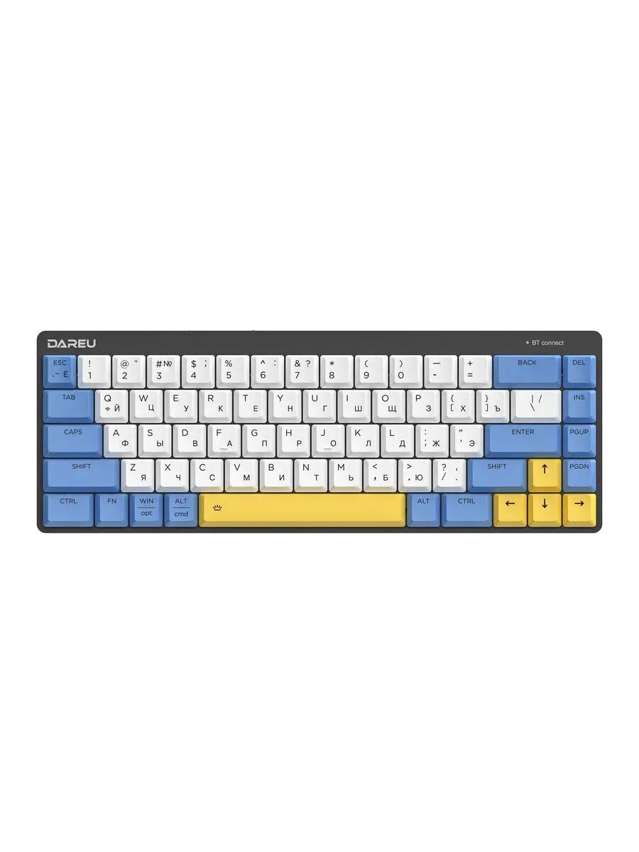 Беспроводная клавиатура Dareu EK868 White/Blue/Yellow Wireless Red switch