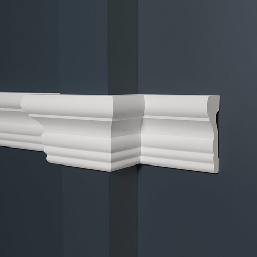 Изображение товара Молдинг для стен декоративный дюрополимер Decor-Dizayn (Декор-Дизайн), 68x26x2000 мм, DD354 белый
