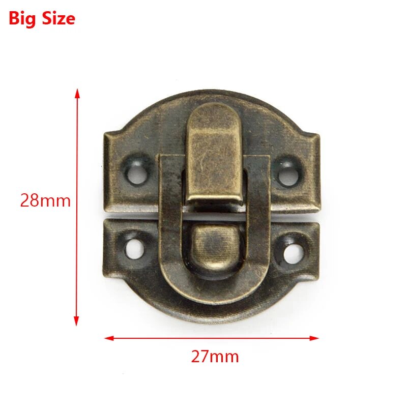 Металлические замки NAIERDI 21x20 мм набор из 30 штук Big Bronze