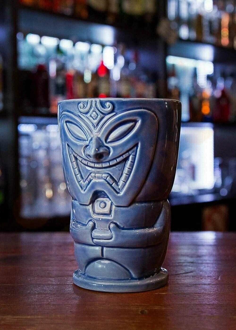 Стакан для коктейлей "Тики"; керамика; 450мл; голуб. — фото 1