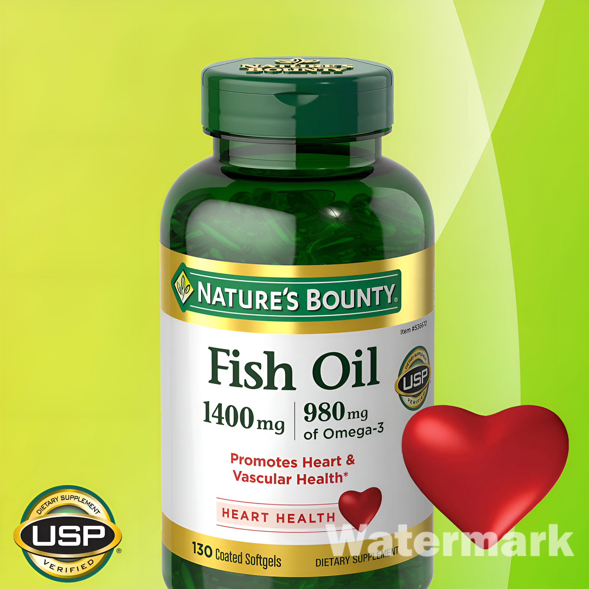 Рыбий жир Nature’s Bounty 1400 мг N130 – Omega-3 для сердца и мозга