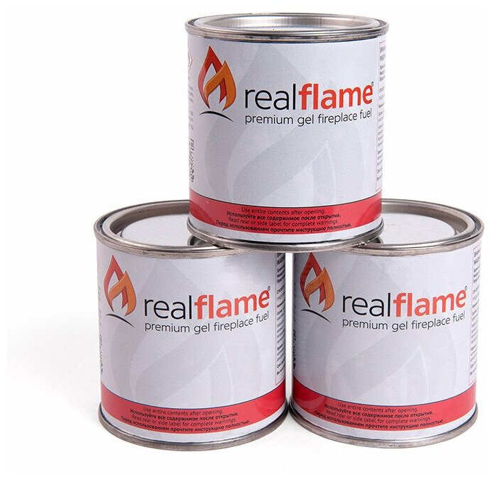 Топливо для фондю, мармитов, саджей "Real Flame" гель 3 шт.