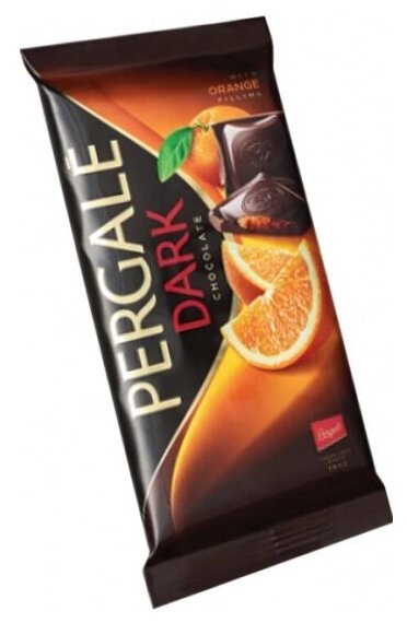 Темный шоколад Pergale с апельсиновой начинкой 100 гр - фотография № 7