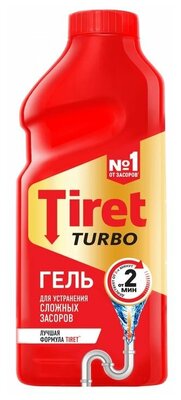 Гель Tiret Turbo для устранения засоров, 500мл